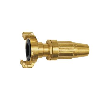 GEKA spray nozzle with coupling connector, bright brass, DN 25