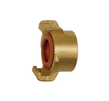 GEKA hose piece, rigid, Potable water, bright brass, G 1 i.