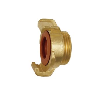 GEKA hose piece, rigid, Potable water, bright brass, G 1/2 o.