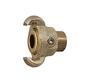 Jaw coupling with exterior thread, G 1/2, with brass seal