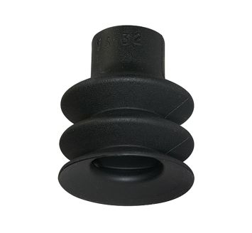 Bellows suction cup, Round 2.5 folds, Material NBR, »FG« Ø 9 mm