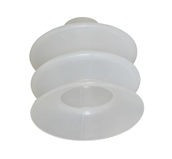 Bellows suction cup, Round 2.5 folds, Silicone material, FG Ø7mm