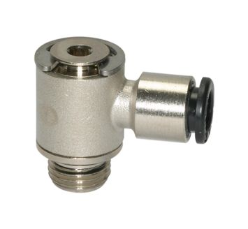 Push-in L-fitting »click-clock«, rotating, G 1/8 o., hose ext. Ø4