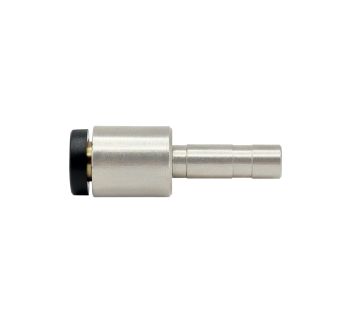 Straight push-in connector, Plug nipple red. 6 mm, »click-clock«