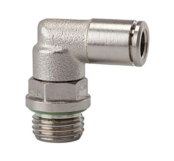 Push-in L-fitting »metallica« rotating, M5 o., hose exterior Ø 4