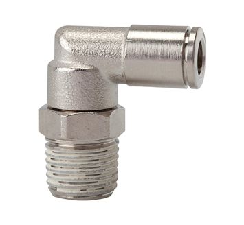 Push-in L-fitting »metallica« rotating, R 1/8 o., hose ext. Ø 6