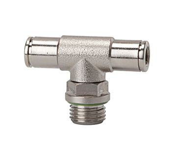 Push-in T-fitting »metallica« rotating, G 1/8 o., hose ext. Ø 4