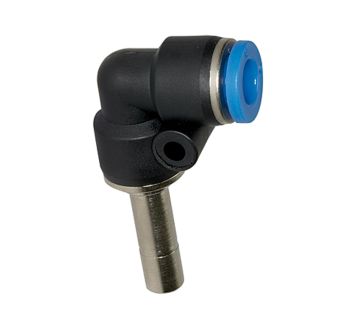 Push-in L-connector, Plug nipple 3 »Blue Series« mini, hose Ø 3