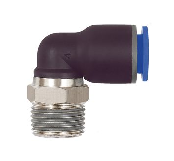 Push-in L-fitting »Blue Series«, rotating, R 1/8 o.