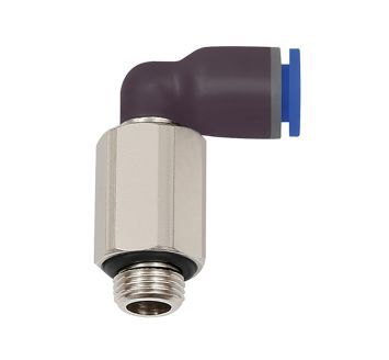 Push-in L-fitting »Blue Series« long, rotating, G 1/4 o.