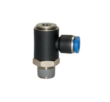 Push-in L-fitting »Blue Series«, rotating, R 3/8 o.