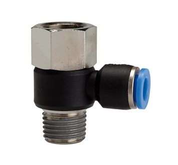 Push-in L-fitting »Blue Series«, rotating, G/R 1/4 i./o.