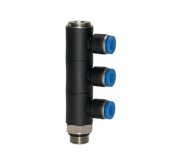 L-multi-distributor »Blue Series«, 3-fold, rotating, G 1/4 o.