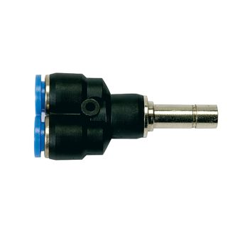 Push-in Y-connector, Plug nipple »Blue Series«, hose/plug Ø 6