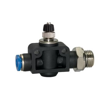 Throttle check valve »Blue Series«, Straight, G 1/8 o.