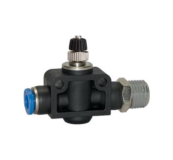 Throttle check valve »Blue Series«, Straight, R 1/8 o.