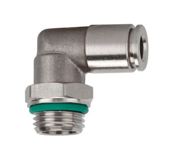 Push-in L-fitting, rotating, G 1/8 o., for hose exterior Ø 6 mm