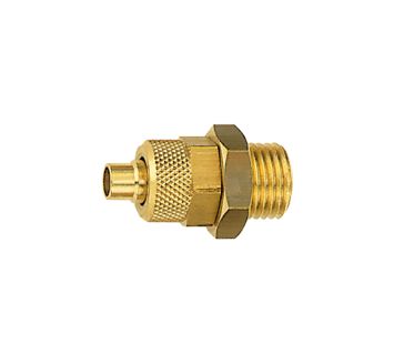 Straight screw-in fitting, M5 o., for hose 5/3 mm, Brass