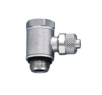 Angled pivot fitting with O-ring, G 1/4 o., for hose 6/4 mm