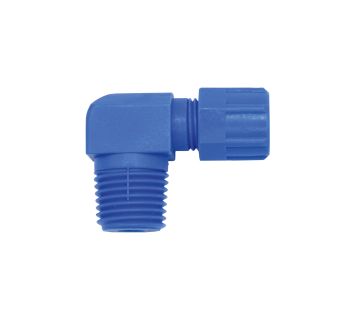 Angled fitting, rigid, R 1/4 o., for hose 6/4 mm