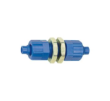 Bulkhead connector with mounting nuts, M16x1, for hose 12/9, POM