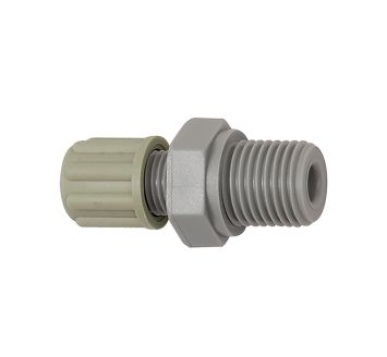 Straight screw-in fitting, G 1/6 o., for hose 4/8 mm, AF 17, PA