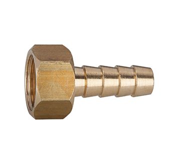 Screw-on hose connector, G 1/2, for hose I.D. 6 mm, AF 23, Brass