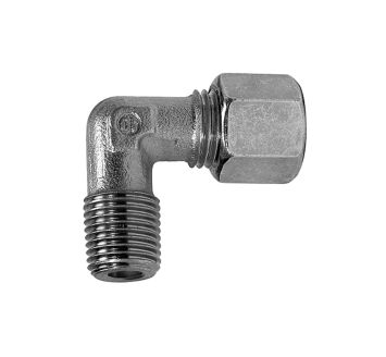 Angled screw-in fitting, R 1/4 o., Pipe exterior Ø 6 mm