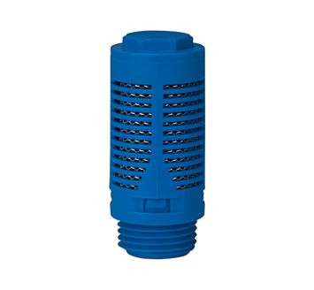 Plastic silencer, Steel net and cotton strip filling, G 3/4