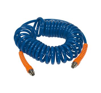 Spiral hose, Fitting, Kink protection spring, PU, Hose Ø 8x5, 6 m