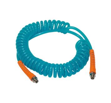 Spiral hose, Fibre reinforced, PUR, G 3/8, Hose Ø 12x8, 3 m