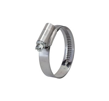 Worm thread hose clamp, Chrome steel 1.4016 (W2), 40.0 - 60.0 mm