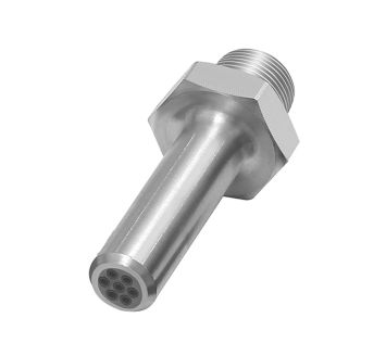 Lärmarme Runddüse, M12x1,25, Aluminium, Düsen-Außen-ø 10 mm