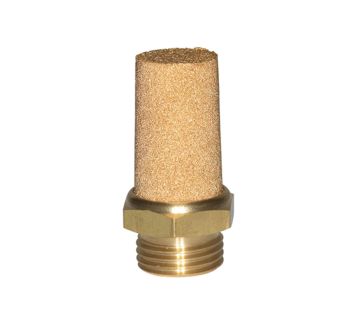 Sintered bronze silencer »value line«, Hexagonal, G 1/8