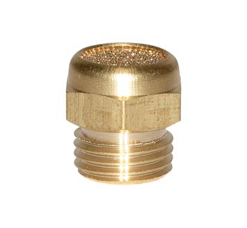 Sintered bronze silencer »value line« flat, Hexagonal, G 1/8