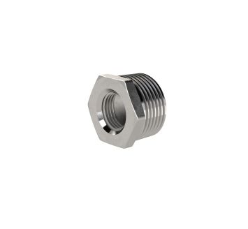 Reducing nipple, G 1/2 o., 1/4 i., AF 22, Stainless steel 1.4408