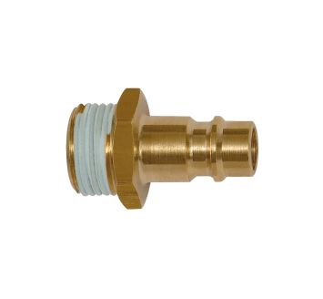 Nipple, I.D. 7.2 - 7.8, bright brass, G 1/4 ET, Thread coating