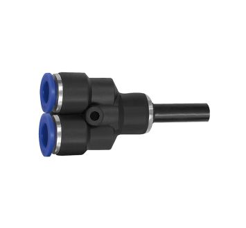 Push-in Y-connector, Plug nipple »Blue Series«, hose/plug Ø 6