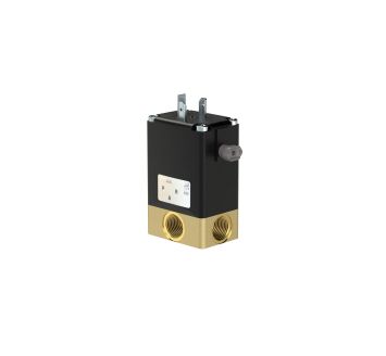 3/2-way solenoid valve, NC, G 1/4, PN 0-10, NBR, 230V AC