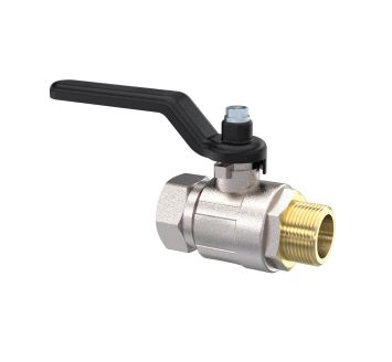 Ball valve standard type, IT/ET, nickel-plated brass, G 1/2