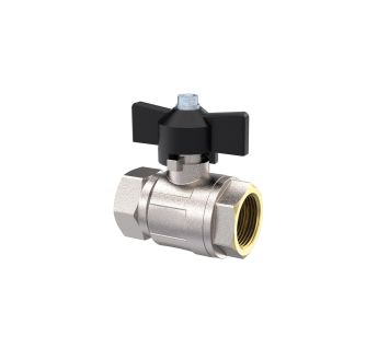 Ball valve standard type, IT/IT, nickel-plated brass, G 1/2