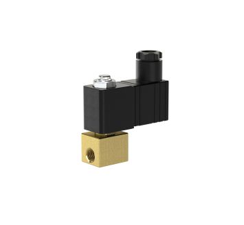 2/2 solenoid valve, NC, G 1/8, PN 0-10, FPM, direc. oper. 110V AC