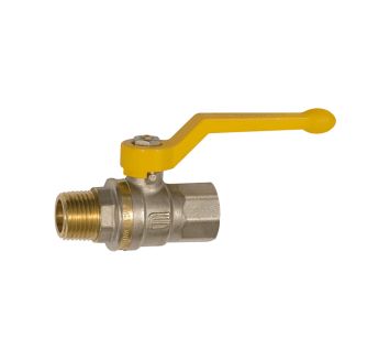 Ball valve EN 331 DVGW, nickel-plated brass, Hand lever, Rp/R 1/4