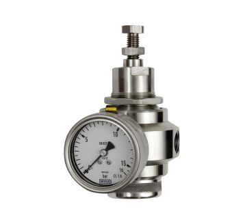 Stainless steel pressure regulator, 1.4401, G 1/4, 1.7 - 17.5 bar