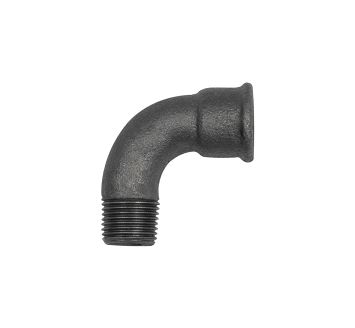 Elbow 1a 90°short Rp 1/2 IT,R 1/2 ET black malleable iron fitting