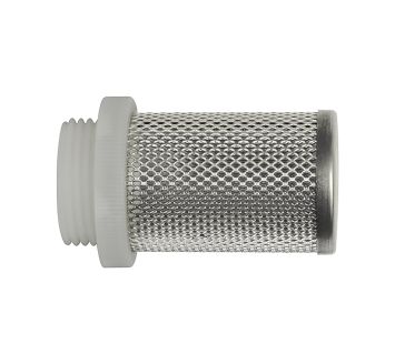 Strainer f. check valves, G 2 1/2, Stainless steel 1.4301/Plastic