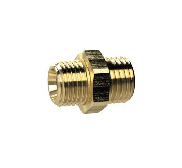 Double threaded nipple, M5 o., M3 o., AF 7, Brass