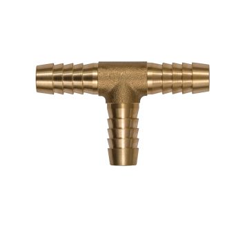 T-hose fitting supports, for hose I.D. 8 mm, brass