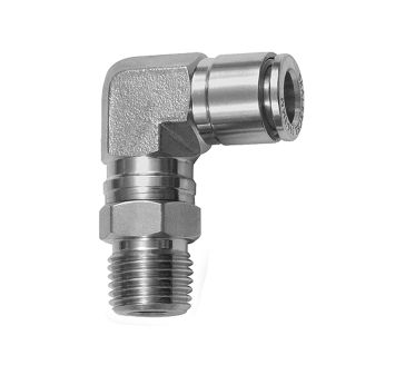 Push-in L-fitting, rotating, R 1/8 o., for hose exterior Ø 6 mm