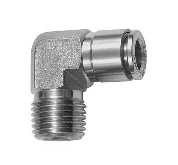 Push-in L-fitting, R 1/8 o., for hose exterior Ø 8, ES 1.4404